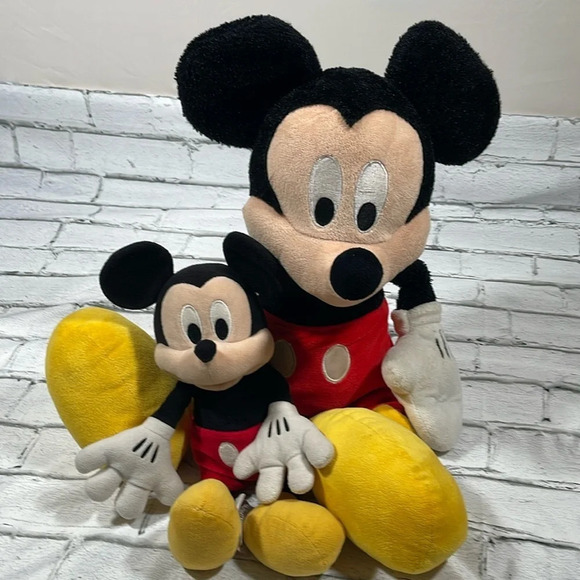Set of two Mickey Mouse Disney plush 13” & 20” - Picture 1 of 8
